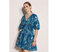 Apricot Mini Apricot Bubble Hem Mini Vestito con Motivo cashmere 46 blu