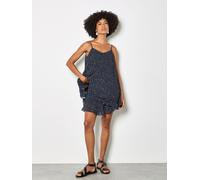 Apricot Mini shorts in chiffon plissettato a pois color Apricot 36 blu