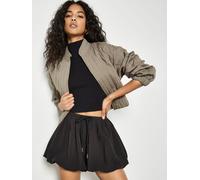 Apricot Mini shorts in cotone color Apricot con orlo a sbuffo. medium Nero