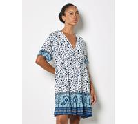 Apricot Mini Vestito Smock Floreale Apricot Sarasa 46 blu