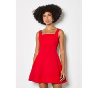 Apricot Mini Vestito svasato in crêpe color Apricot 36 rosso