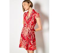 Apricot Mini Vestito tropicale color Apricot 46 rosso