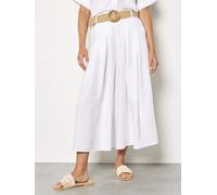 Apricot Pantaloni culotte a gamba larga plissettati color Apricot 36 Bianco