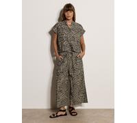Apricot Pantaloni Culottes in cotone con stampa a foglie di Apricot small Nero