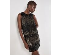 Apricot Top con frange a righe e paillettes Apricot 46 Nero
