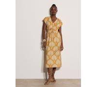 Apricot Vestito Midaxi midi con stampa a ventaglio Apricot 40 giallo