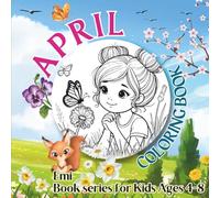 April - Coloring Book. For Kids 4-8 Ages: Single-sided Activity Book for Children