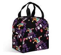 April Fool's Day Borsa termica per il pranzo Borse riutilizzabili con t a e manico per uomo Donna Lavoro Picnic Viaggi Ufficio Spiaggia