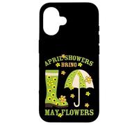 April Showers Bring May Flowers & Rubber Boots For Gardener Custodia per iPhone 16