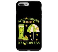 April Showers Bring May Flowers & Rubber Boots For Gardener Custodia per iPhone 7 Plus/8 Plus