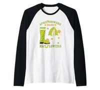 April Showers Bring May Flowers & Rubber Boots for Gardener Maglia con Maniche Raglan