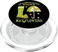 April Showers Bring May Flowers & Rubber Boots For Gardener PopSockets PopGrip per MagSafe