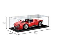 APRILA Vetrina acrilica per 42143 Technic Ferrari Daytona SP3, vetrina antipolvere, trasparente, per modelli da collezione, 62 x 30 x 20 cm (solo vetrina)