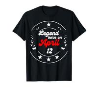 Aprile 12 Birthday Legend Man Boy dal 12 aprile Maglietta