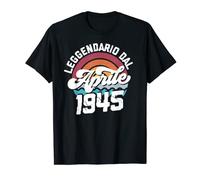 Aprile 1945 Vintage - Maglia 77 Anni Uomo Donna Compleanno Maglietta
