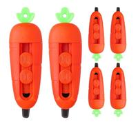 Aprilettere,6 Pezzi Taglierina a Forma di Carota - Con Tagliacarte Portatile In Acciaio Con Blocco Sicuro - per Casa, Viaggio, Ufficio, Scuola, Pacchi, Adulti, Studenti