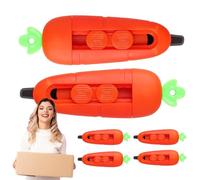 Aprilettere,6 Pezzi Taglierina a Forma di Carota,Con Tagliacarte Portatile In Acciaio Con Blocco Sicuro - Per Scatole Casa Viaggio Scuola Pacchi Carta Ufficio Pacchi Adulti