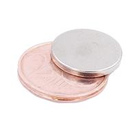 Aprilheld | 10 magneti a dischi 15 x 2 mm | N52 classe più forte - magneti al neodimio extra forti | magnete per bacheca, lavagna, foto, frigorifero, mini disco magnetico