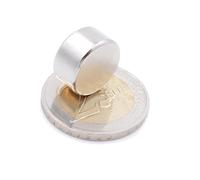 Aprilheld | 8 magneti a dischi 15 x 8 mm | N52 classe più forte - magneti al neodimio extra forti | magnete per bacheca, lavagna, foto, frigorifero | Mini disco magnetico
