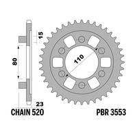 APRILIA AF-1 125 1987-1989 corona PBR passo 520 36 Denti Acciaio C