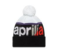 Aprilia Racing New Era Official Wordmark Logo Berretto Bobble Knit Nero