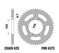 APRILIA RS REPLICA 50 2001-2005 corona PBR passo 420 47 Denti Ferro
