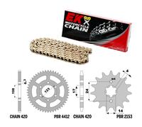 APRILIA RS REPLICA 50 2006-2013 catena Oro Gold kit 420 PBR EK 189GOLD