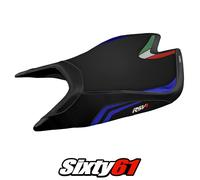 Aprilia RSV4 2021 2022 2023 2024 2025 Sedile Cover Tappezzeria Comfort Blu Nero