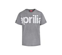 APRILIA T-SHIRT CON LOGO UOMO MANICA CORTA GRIGIA/BIANCA