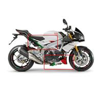 Aprilia Tuono V4 1000 Bandiera Italiana Lato & Puntale Decalcomanie Grafiche Set