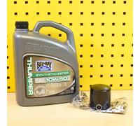 Aprilia Tuono V4 1100 Da 21 Oelwechselset Filtro Olio Originale Bel-Ray 10w50