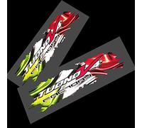 Aprilia Tuono V4?Factory Torn Bandiera Italiana Disegno Riflettente Grafica Adesivi X 2