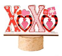 Aprilsunnyzone 1 decorazione decorativa in legno per San Valentino, per case americane, design leggero (Xoxo)