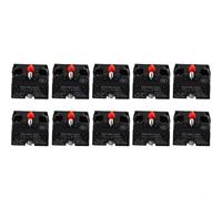 Aprilsunnyzone 10 interruttori a pulsante per XB2-BE101C/XB2-BE102C, per industrie tessili automobilistiche del legno, montaggio a scatto, codifica a colori distinti (ZB2-BE102C)