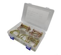 Aprilsunnyzone 20PCs D Forma Quadrato Blocco di Sicurezza Molla Cotter Pin Set Fast Release Latch Kit