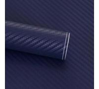Aprilsunnyzone 50 x 300 cm multicolore taglio selezionabile 3D in fibra di carbonio pellicola per carrozzeria auto colore (blu scuro)