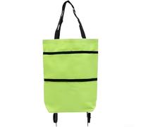 Aprilsunnyzone Carrello della spesa pieghevole regolabile con doppia modalità di utilizzo: da portare come borsa a tracolla o da tirare come carrello con ruote (A)