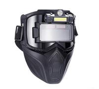 Aprilsunnyzone Casco automatico per saldatura dimmerabile con guscio in plastica resistente e vestibilità regolabile, progettato per saldatura, sabbiatura e vari usi in officina(1)