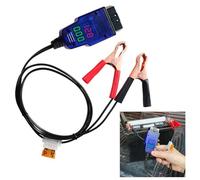 Aprilsunnyzone Cavo di alimentazione per auto con schermo digitale di tensione, connettore per batteria OBD per proteggere le impostazioni dell'auto durante la sostituzione della batteria