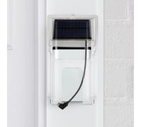 Aprilsunnyzone Copertura di protezione del campanello di potere della guardia della pioggia del tempo dell'alloggio impermeabile con il pannello solare per il sistema del campanello senza fili