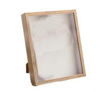 Aprilsunnyzone Cornice portafoto in legno naturale 3D cava, 3 cm, fatta a mano, espositore fai da te, cornice per foto per fiori secchi, decorazione da parete decorativa per la casa (20,3 x 25,4 cm)