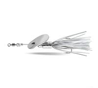 Aprilsunnyzone Costruzione composita Spinnerbait esca per la pesca della spigola con 11 cm di dimensioni 12 g peso e rotazione dinamica della lama (argento)