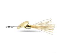 Aprilsunnyzone Costruzione composita Spinnerbait esca per la pesca della spigola con dimensioni di 11 cm, peso 12 g e rotazione dinamica della lama (oro)