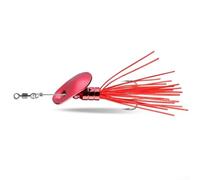 Aprilsunnyzone Costruzione composita Spinnerbait esca per la pesca della spigola con dimensioni di 11 cm, peso 12 g e rotazione dinamica della lama (rosso)