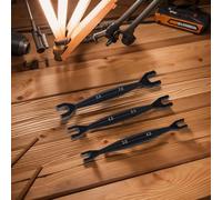 Aprilsunnyzone Design elegante e robusto, un set di tre chiavi in alluminio a estremità aperta per gli amanti delle auto Rc che lavorano sui loro veicoli Tamiy o Scx preferiti (nero)