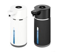 Aprilsunnyzone Dispenser automatico di sapone schiumogeno 420 ml con sensore a infrarossi, design ricaricabile USB, 4 ingranaggi di erogazione regolabili per uso domestico e aree pubbliche (goccia di