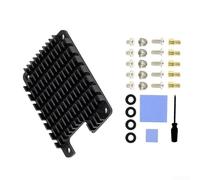 Aprilsunnyzone Dissipatore di calore della lega di alluminio per il modulo 4 di elaborazione del Raspberry Pi con i cuscinetti termici del silicone per la gestione termica migliorata