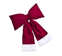 Aprilsunnyzone Fiocco natalizio extra large con velluto e strass per albero e decorazioni natalizie, progettato per fornire un accento stagionale ricco ed elegante (fiocco grande)