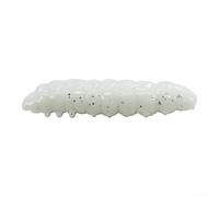 Aprilsunnyzone Glow Floating TPE - Esca morbida per vermi della farina, 4 cm, con attivazione UV e aumento della visibilità luminosa, per spigola, mandarinfish e altre specie d'acqua dolce (06#)