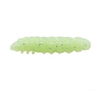 Aprilsunnyzone Glow Floating TPE - Esca morbida per vermi della farina, 4 cm, con attivazione UV e aumento della visibilità luminosa, per spigola, mandarinfish e altre specie d'acqua dolce (02#)